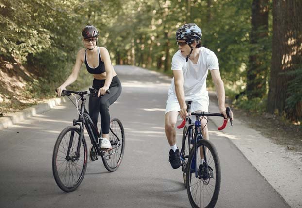 Cycling by the coast (mood image)