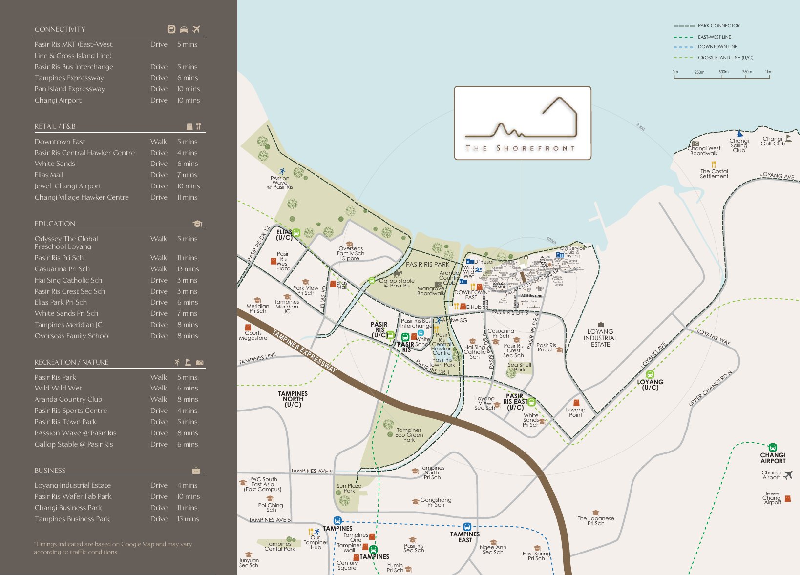 The Shorefront location map